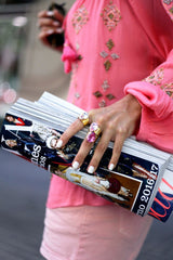 CLASSIC DROP RING GOLD CRYSTAL