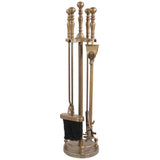 A/Q BRASS GALLERY BALL TOP COMPANION SET Meadow Lane