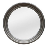 Alma Wooden Round Bevelled Mirror Country Silver 90cm Meadow Lane