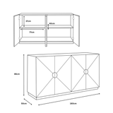 Ashley 4 Door Buffet Sideboard Meadow Lane 2