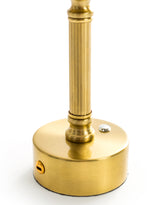 Rechargeable table lamp with Natural linen Shade
