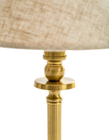 Rechargeable table lamp with Natural linen Shade
