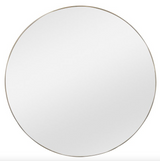 Canis Round Flat Mirror Country Gold 80cm Meadow Lane