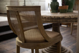 Flamant Giselle Oak and Natural Linen Dining chair