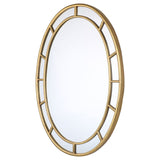 GOLD OVAL WALL MIRROR Meadow Lane 1