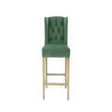 Kansas Green Velvet Counter Stool – 67cm Seat Height