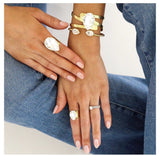 CLASSIC DROP RING GOLD CRYSTAL