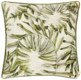 Kielder Forest Sherwood Printed Velvet Cushion Cream Feather Filled Meadow Lane