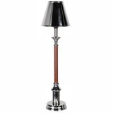 Leather and Nickel Table Lamp Meadow Lane