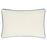 Marigold Embroidered Cushion Indigo Feather Filled MLH