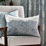 Marigold Embroidered Cushion Indigo Feather Filled ML
