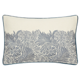 Marigold Embroidered Cushion Indigo Feather Filled Meadow Lane