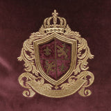 Maroon Zardozi Crest Cushion Cover MLH