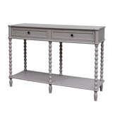 PEBBLE GREY LARGE 2 DRAWER CONSOLE Meadow Lane