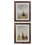 Set of 2 Ships Framed Pictures Meadow Lane