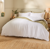 Tilly 100% Cotton Ruffle Duvet Cover Double Set White Meadow Lane