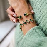 ALISIA BRACELET GOLD GREEN COMBO