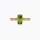 BAGUETTE RING GOLD PERIDOT