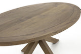 Flamant Forino Weathered Oak Oval Dining Table