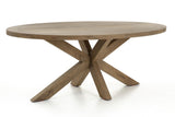 Flamant Forino Weathered Oak Oval Dining Table