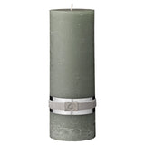 Lene Bjerre Rustic pillar candle H20 cm. w. green