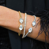 MINI DROP BRACELET RHODIUM CRYSTAL