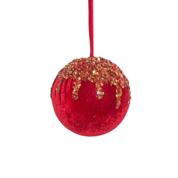 Red Glitter Bauble – Christmas Ornament