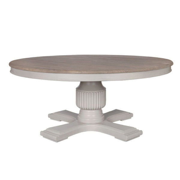 160cm Sofia Round Dining Table Hardwick Rustic Brown meadow lane