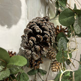 60cm LED Lit Pine Cone Wreath