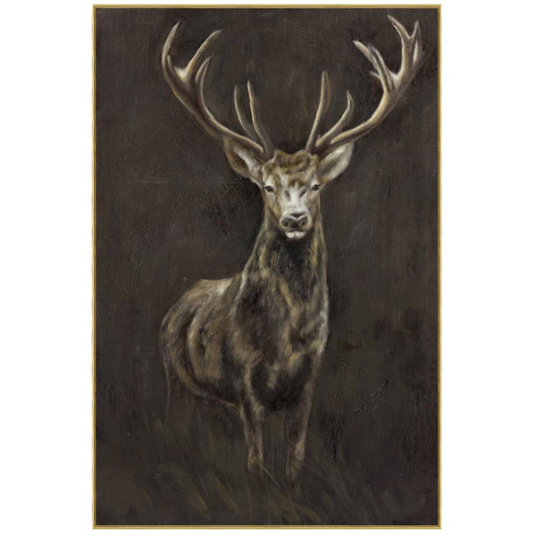 ROYAL STAG GLASS IMAGE IN GOLD FRAME 150x100cm
