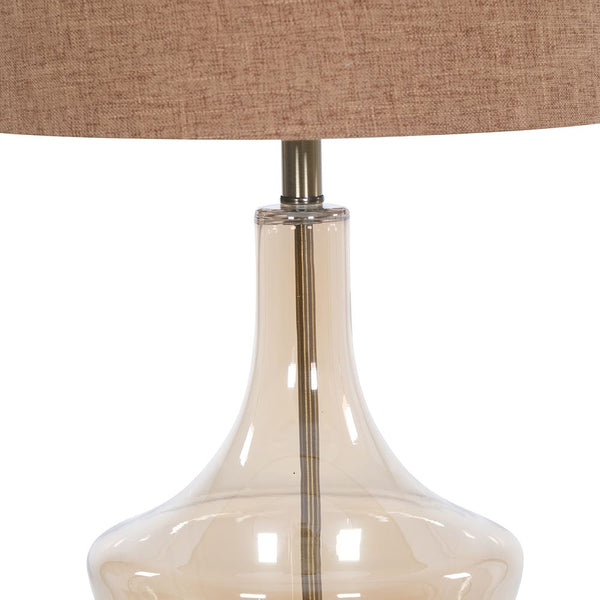 GOLD GLASS TABLE LAMP 42X42X72CM