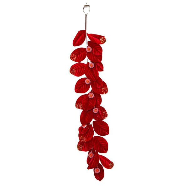 Red Glitter Berry Garland – Festive Decoration - 118СМ