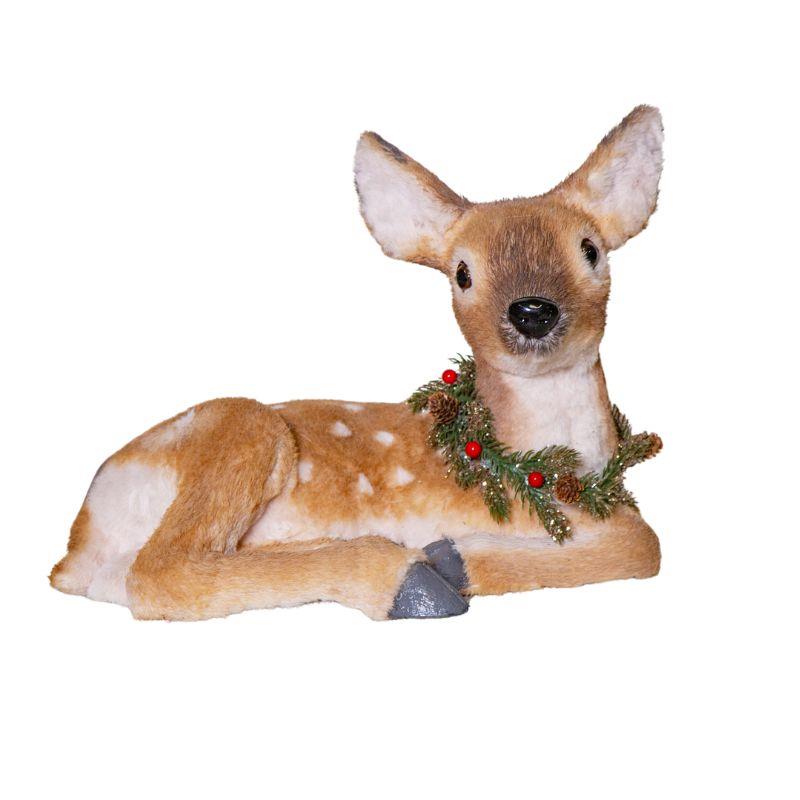 Sitting Deer Figurine – Holiday Accent