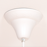 8 Branch White Cut Glass Chandelier ML
