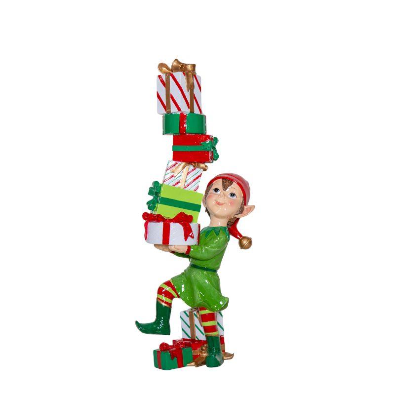 Elf with Present Stack – Christmas Decoration