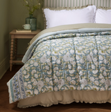 Annabelle 100% Cotton Bedspread Blue Meadow Lane 