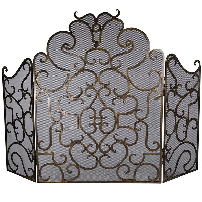 Balmoral Antique Brass Fire Screen
