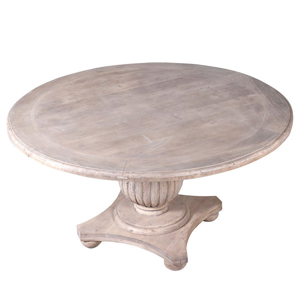 Belmayne Round Carved Pedestal Dining Table