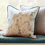 Bowmont Pheasant Printed Piped Cushion Natural Feather Filled ML