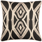 Cape Ikat Cushion Black Feather Filled Meadow Lane
