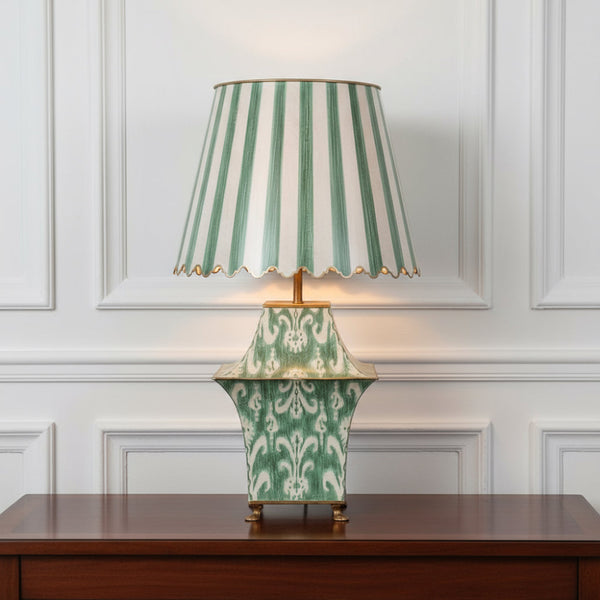 Catania Green Metal Ikat Table Lamp Meadow Lane 