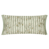 Chinese Lanterns Embroidered Cushion Sage Feather Filled Meadow Lane
