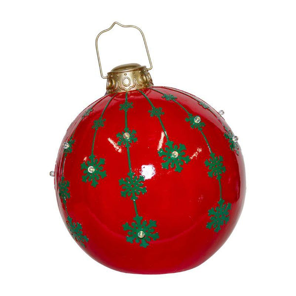 Red LED Bauble – Light-Up Holiday Ornament