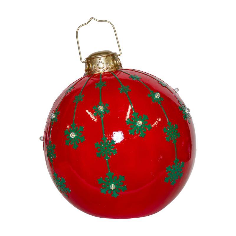 Red LED Bauble – Light-Up Holiday Ornament
