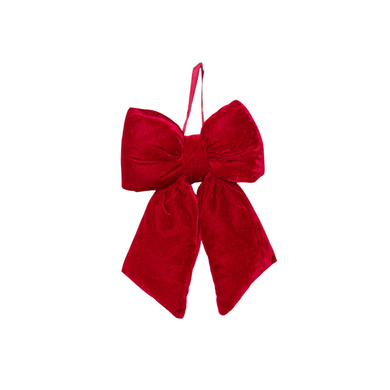 Small Red Velvet Bow – Festive Accent
