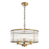 Eva 3 Light Pendant Antique Bronze and Glass