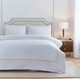 Elara Embroidered 100% Cotton Duvet Cover Double Set Champagne MLH