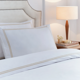 Elara Embroidered 100% Cotton Duvet Cover King Set Champagne MLH