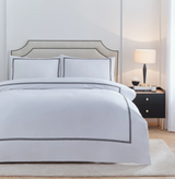 Elara Embroidered 100% Cotton Duvet Cover Super King Set Black Meadow Lane