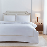 Elara Embroidered 100% Cotton Duvet Cover Super King Set Champagne Meadow Lane